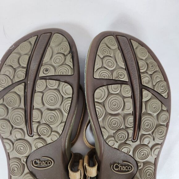 Chaco Bronze‎ Maya li Leather Slingback Thong Sandals Java Brown Women's 8 - Picture 9 of 10